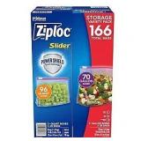 166ct Ziploc Storage Variety Pack Slider Bags