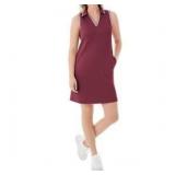 Size S Womens Sandwash Pique Polo Dress