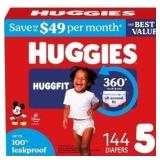 144ct Size 5 Huggies Little Movers HuggFit 360