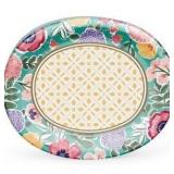 50ct Members Mark Spring Oval Paper Plates 10x12in