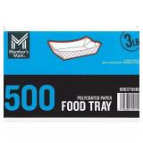 500ct Members Mark Paper Trays, 3lb,