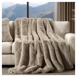 Faux Fur Throw Blanket EVERGRACE