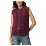 LG Frye Women's Cable Knit Sweater Vest