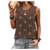3XL Womens Tank Tops Sleeveless Lace Top