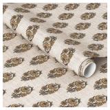 Floral Stamp Wheat Wallpaper Threshold