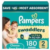 Size 2 Pampers Swaddlers Diapers 180ct