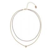 18in Time&Tru 2-Row 'S' Initial Necklace