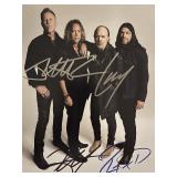 Metallica band signed photo