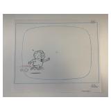 Scott Shaw original artwork for animation cel