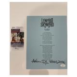 Lynyrd Skynyrd signed Artimus Pyle Freebird lyrics