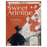 Here I Am Sweet Adeline unsigned sheet music