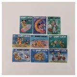 St. Lucia 1980 Disney Space Scenes Stamp Set