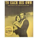 To Each His Own unsigned sheet music