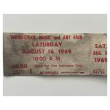 1969 Woodstock ticket 1969 Woodstock ticket