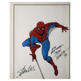 John Romita & Stan Lee signed  Spiderman Drawing John Romita & Stan Lee signed  Spiderman Drawing