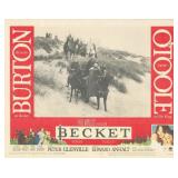 Becket 1964 original vintage lobby card