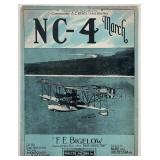 NC-4 March unsigned sheet music