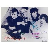 R.E.M. facsimile band signed photo