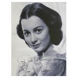 Olivia Mary de Havilland facsimile signed  photo