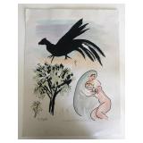 Hand Colored Marc Chagall Print