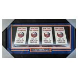 N.Y. Islanders Stanley Cup Banners Framed Photo