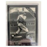 Bill Terry unsigned baseball card