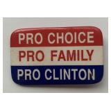Bill Clinton Presidential campaign button- 1992