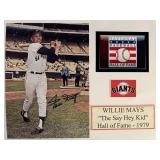 Willie Mays signed photo
