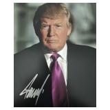 US President Donald Trump signed photo