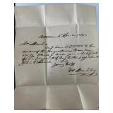 Handwritten letter from 1840