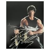 Rambo Sylvester Stallone signed movie photo