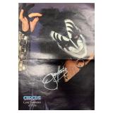 Kiss Gene Simmons signed insert poster