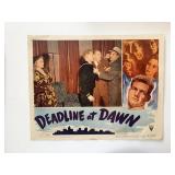 Deadline at Dawn original 1946 vintage lobby card