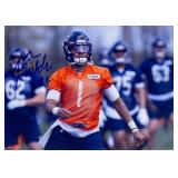 Chicago Bears Justin Fields facsimile signed photo