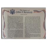 John F. Kennedy commemorative cover with coin