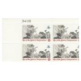 Rise of the Spirit of Independence Plate Block