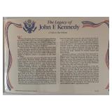 John F. Kennedy commemorative cover with coin