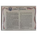 John F. Kennedy commemorative cover with coin