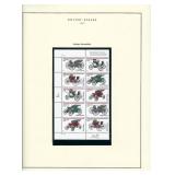 1995 US stamp collector sheet featuring Antique...