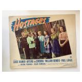 Hostages original 1943 vintage lobby card
