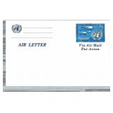 1952 United Nations Air Letter Unused Stamp and...