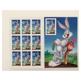 USPS Bugs Bunny Sheet of Ten 32 Cent Stamps...