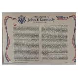 John F. Kennedy commemorative cover with coin