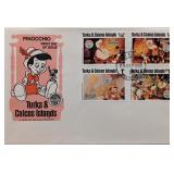 Turks & Caicos 1980 Pinocchio Souvenir First...