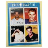 Ricky Martin collectors stamp set