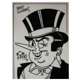 Batman The Penguin sketch signed by Bob Kane