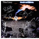 Thin Lizzy signed Thunder and Lightning album