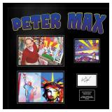 Peter Max original signature and collage