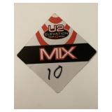 U2 Elevation Tour 2001 Mix Backstage Pass