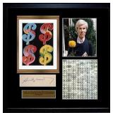 Andy Warhol original signature and collage
